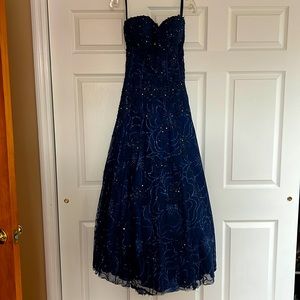 Navy evening gown